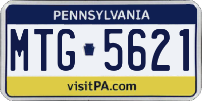 PA license plate MTG5621