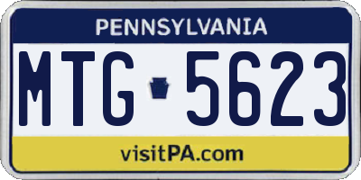 PA license plate MTG5623