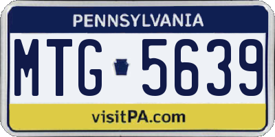PA license plate MTG5639