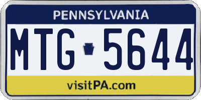 PA license plate MTG5644