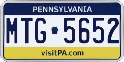 PA license plate MTG5652