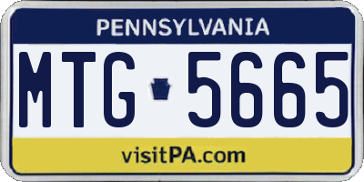 PA license plate MTG5665