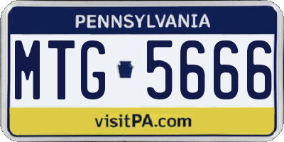 PA license plate MTG5666