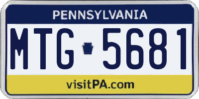PA license plate MTG5681