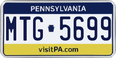 PA license plate MTG5699