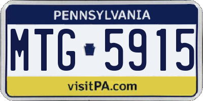 PA license plate MTG5915