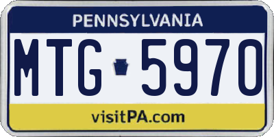 PA license plate MTG5970