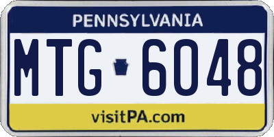 PA license plate MTG6048