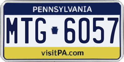 PA license plate MTG6057