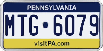 PA license plate MTG6079
