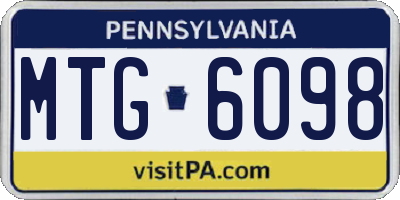 PA license plate MTG6098