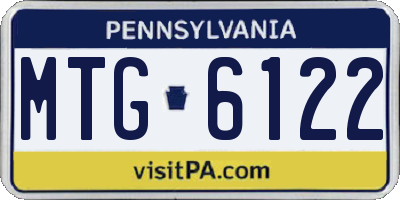 PA license plate MTG6122