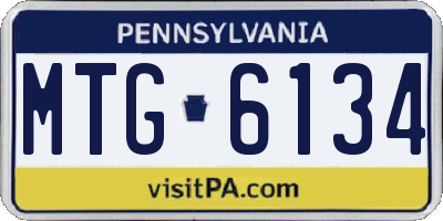 PA license plate MTG6134