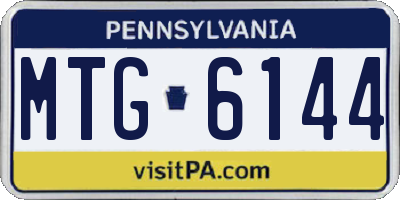 PA license plate MTG6144