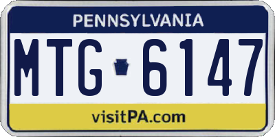 PA license plate MTG6147