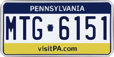 PA license plate MTG6151