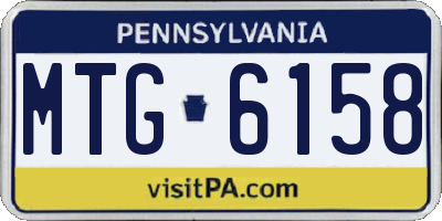 PA license plate MTG6158