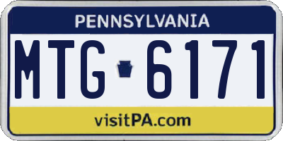 PA license plate MTG6171