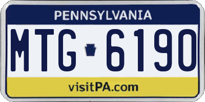 PA license plate MTG6190