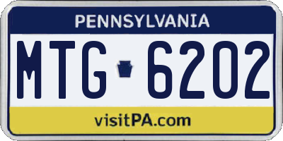 PA license plate MTG6202