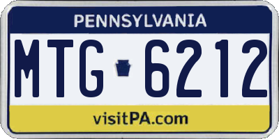 PA license plate MTG6212