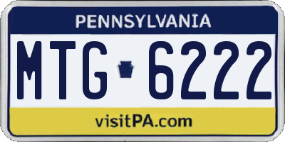 PA license plate MTG6222
