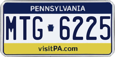 PA license plate MTG6225