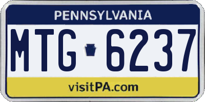 PA license plate MTG6237
