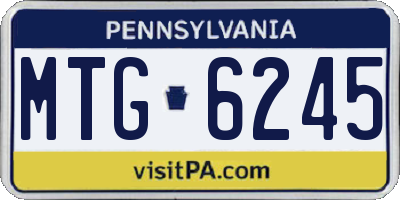 PA license plate MTG6245