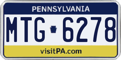 PA license plate MTG6278
