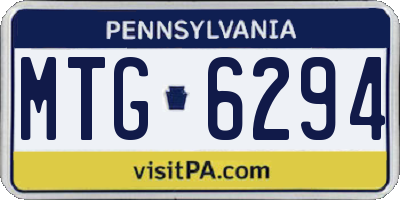 PA license plate MTG6294