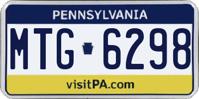 PA license plate MTG6298