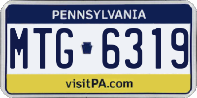 PA license plate MTG6319