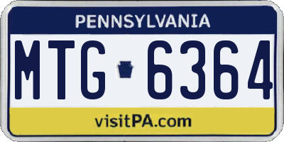 PA license plate MTG6364