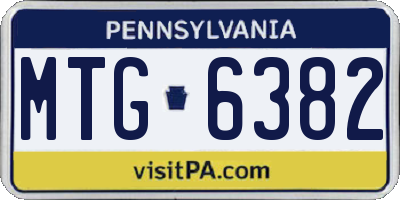 PA license plate MTG6382