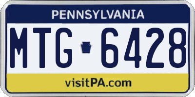 PA license plate MTG6428
