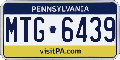 PA license plate MTG6439