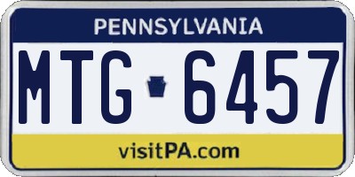 PA license plate MTG6457