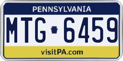 PA license plate MTG6459