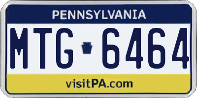 PA license plate MTG6464