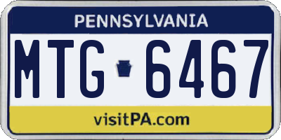 PA license plate MTG6467