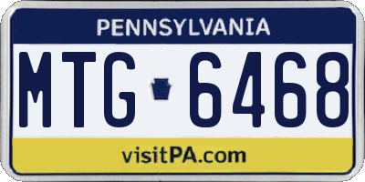 PA license plate MTG6468