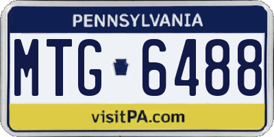 PA license plate MTG6488