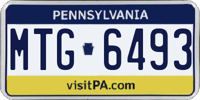 PA license plate MTG6493