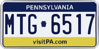 PA license plate MTG6517