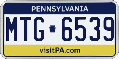 PA license plate MTG6539