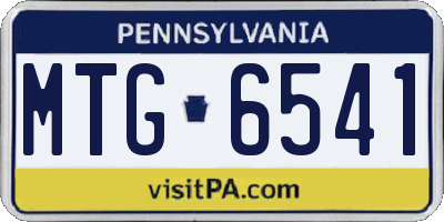 PA license plate MTG6541