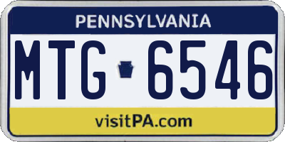 PA license plate MTG6546