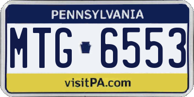 PA license plate MTG6553
