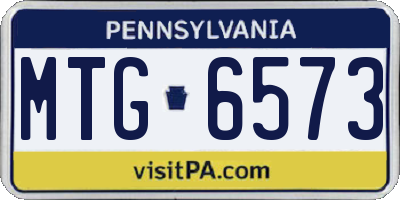 PA license plate MTG6573
